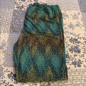 Green Olive Teal Black Diamond LulaRoe TC Leggings